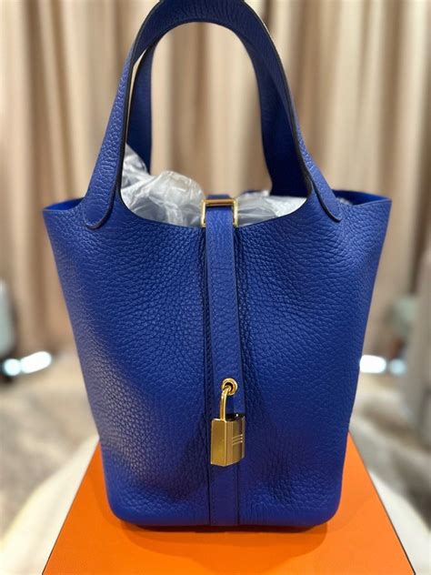 hermes picotin bleu royal|Hermes picotin pink.